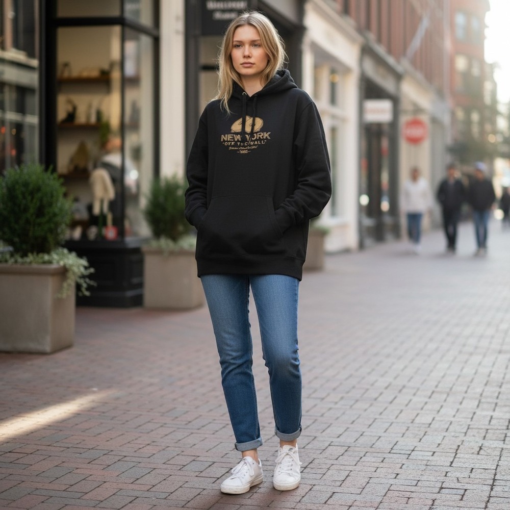 Vans Hoodie Mens Small Black New York Off The Wall Graphic Sweatshirt
